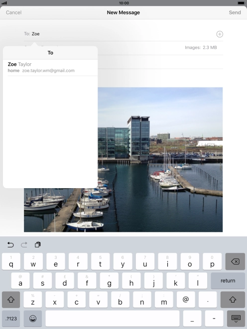 Press the required contact.