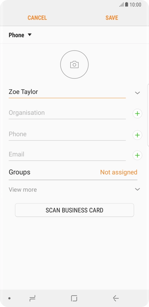 Press the field below 