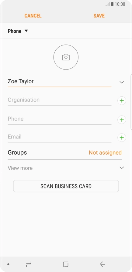 Press the field below 