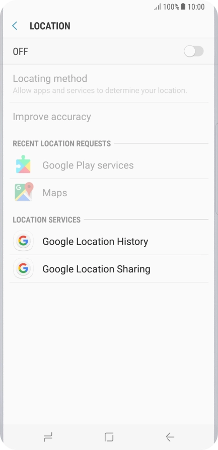 Press the indicator to turn the function on or off.