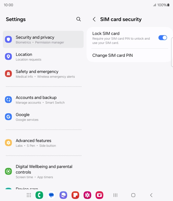 Press the indicator next to 