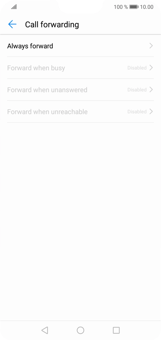 Press the required divert type.