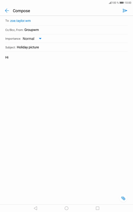 Press the attachment icon.