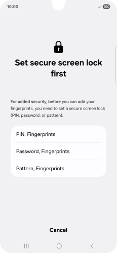 Press the required phone lock code and follow the instructions on the screen to create an additional phone lock code.