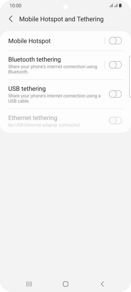 Press Mobile Hotspot.