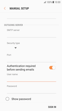 Press the field below 