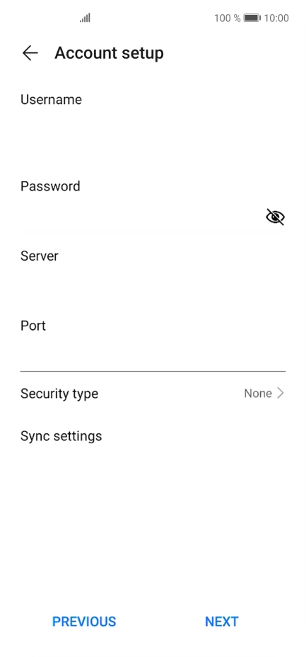 Press Security type.