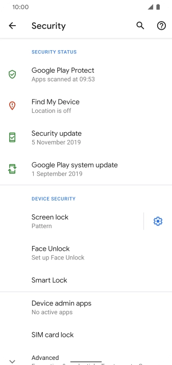 Press Screen lock and key in the current phone lock code.