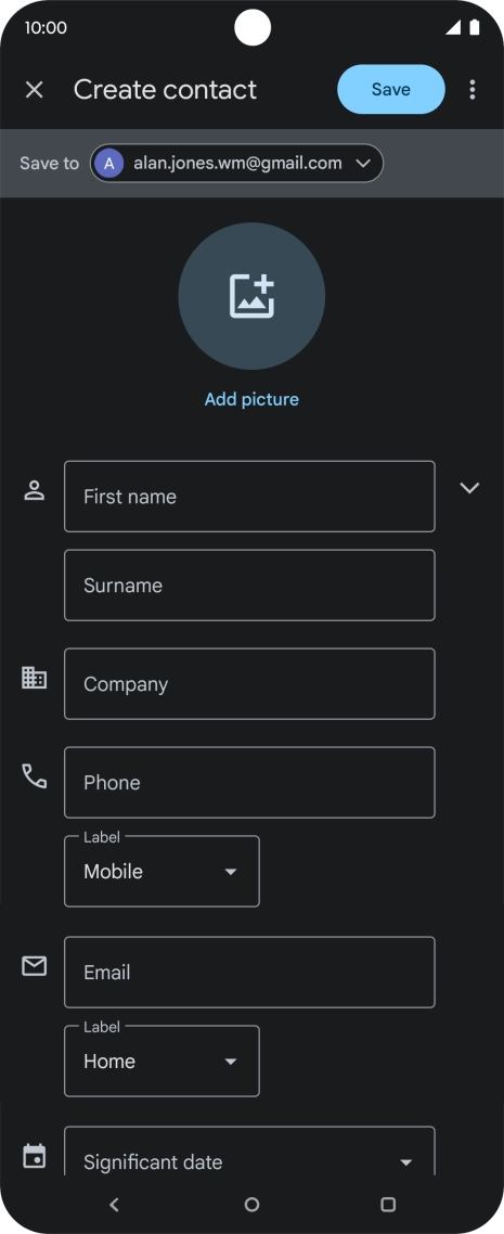 Press the drop down list next to 