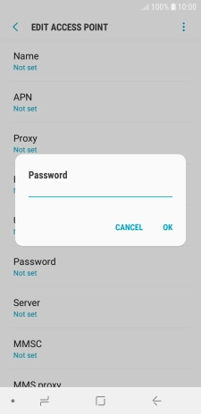 Key in secure and press OK.