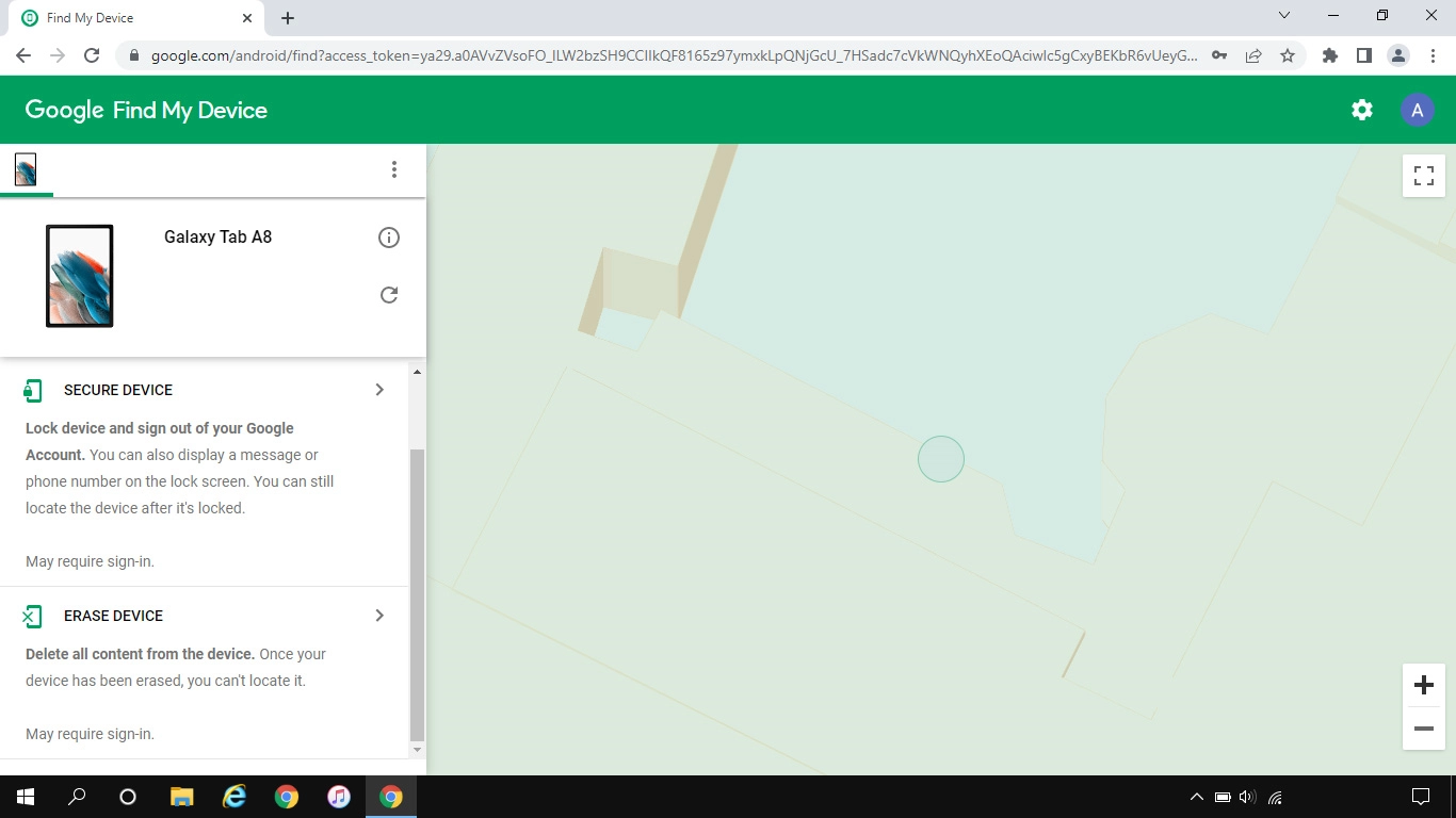 Click ERASE DEVICE and follow the instructions on the screen to delete all tablet content. Please note that you will no longer be able to use Find My Device when you've deleted all tablet content.