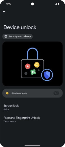 Press Face and Fingerprint Unlock.