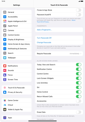 Press the indicator next to 
