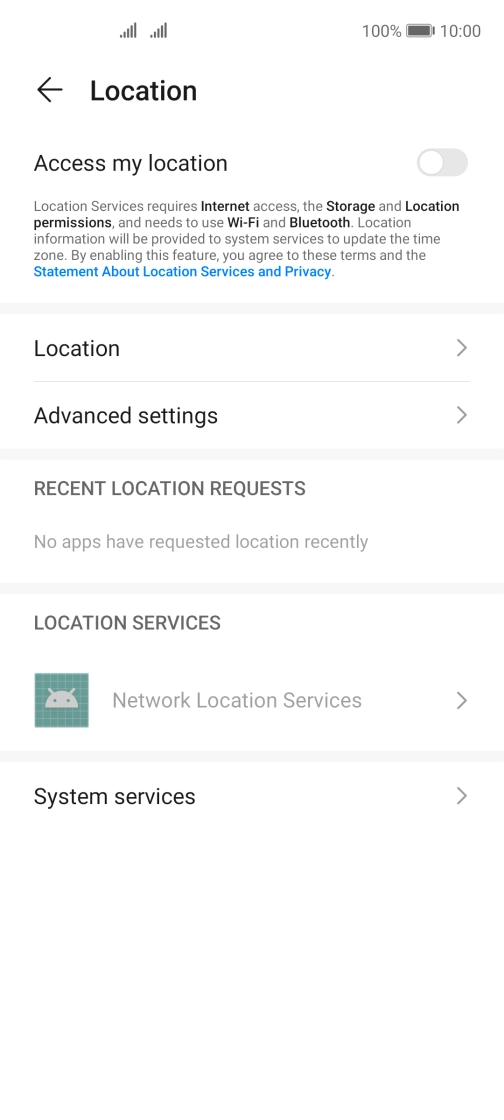 Press the indicator next to 