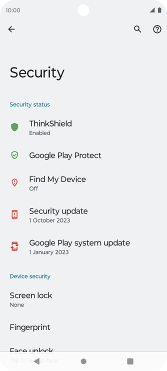 Press the Home key to return to the home screen.