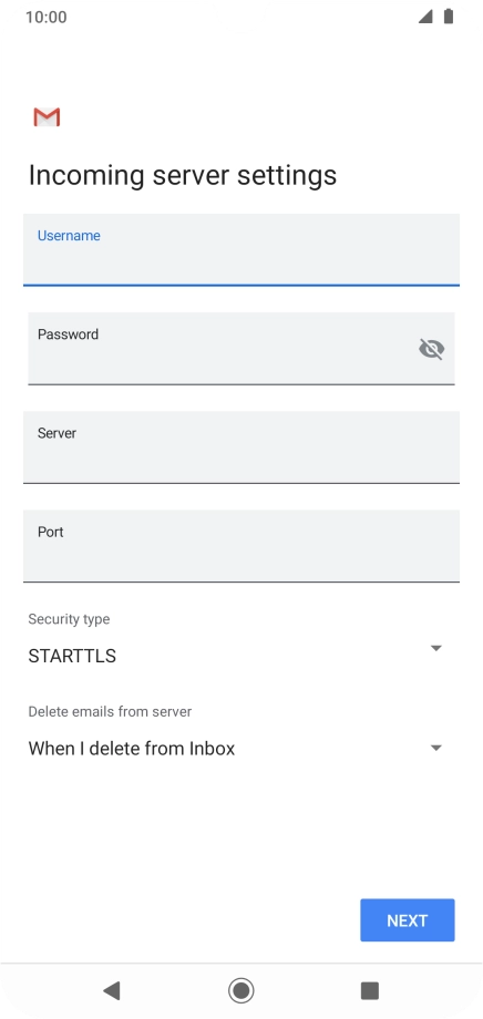 Press the field below 