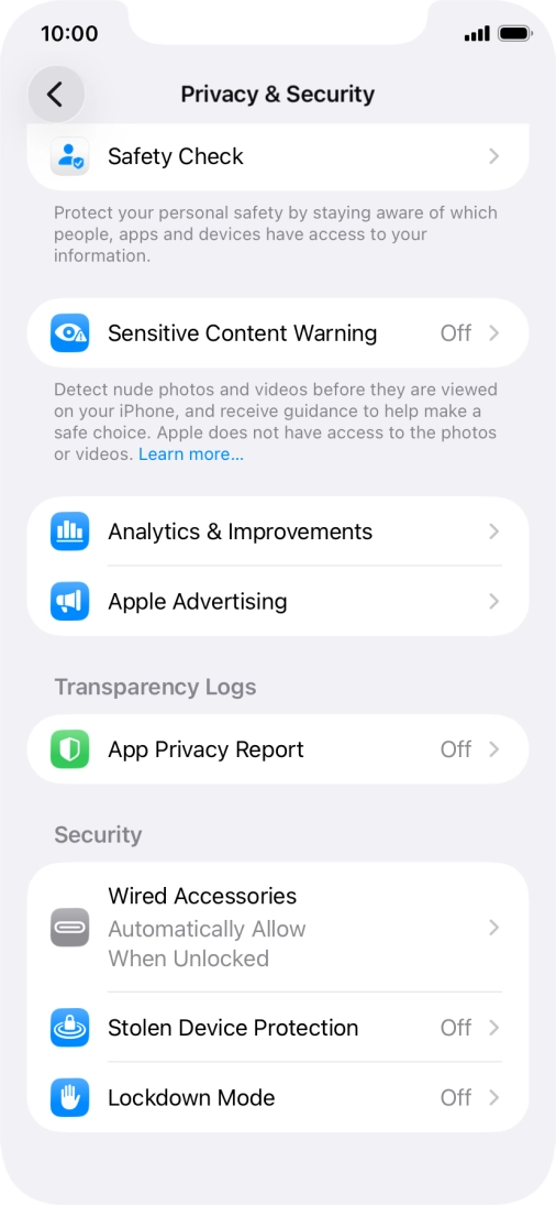 Press App Privacy Report.