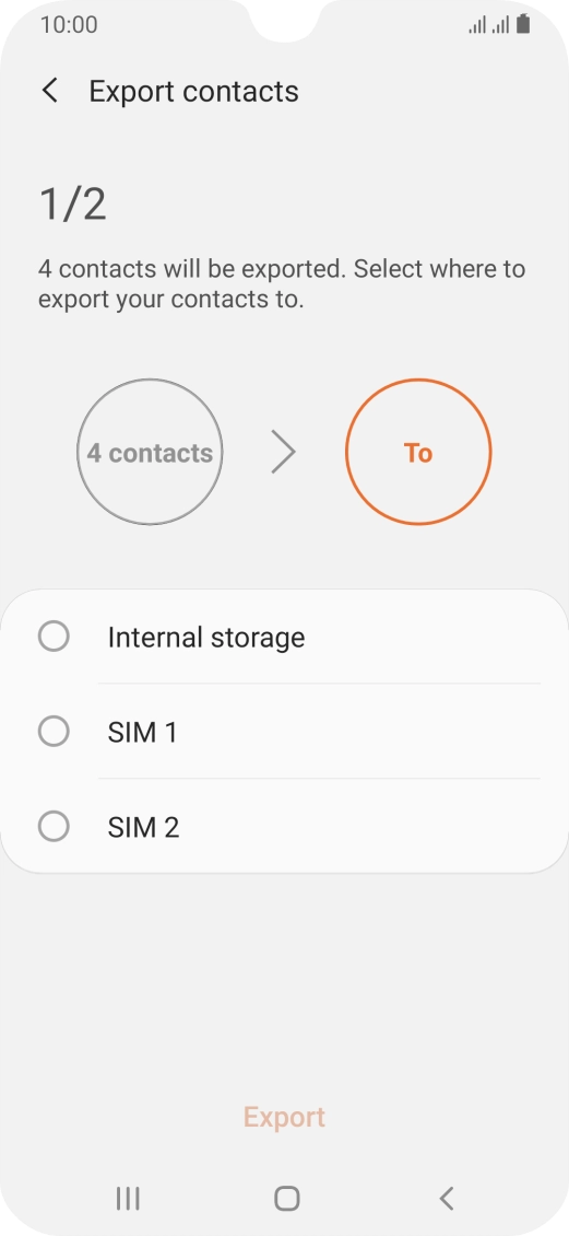 Press the name of the SIM.