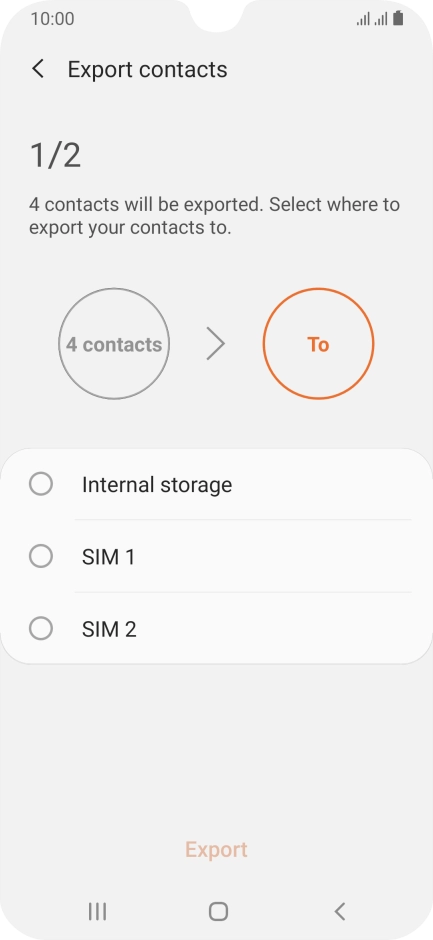 Press the name of the SIM.