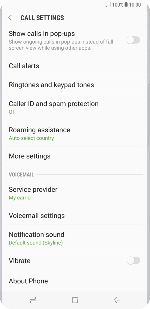 Press More settings.