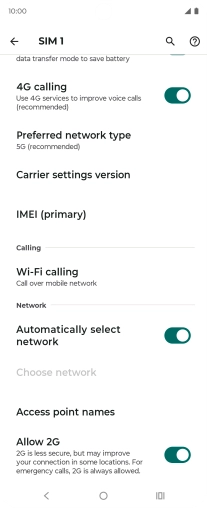 Press Access point names.