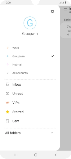 Press the settings icon.