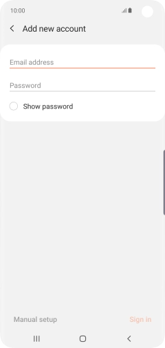 Press Email address and key in your email address.