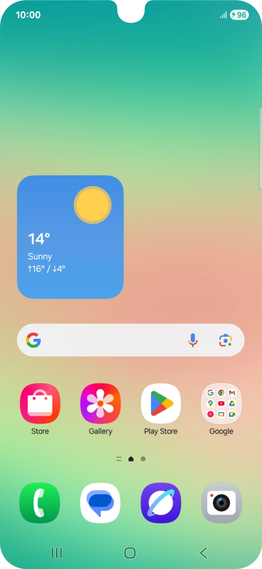 When the battery charging icon is displayed, charging is in progress.