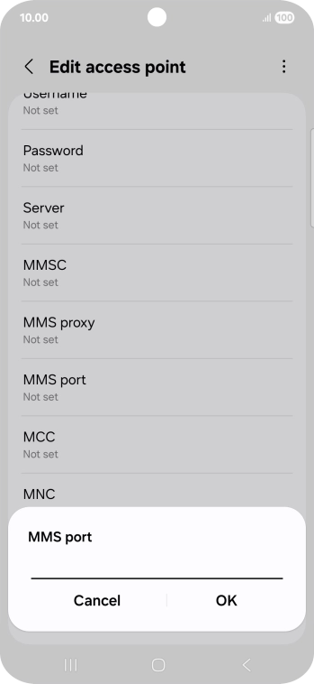 Key in 8080 and press OK.