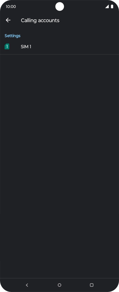 Press the name of the SIM.