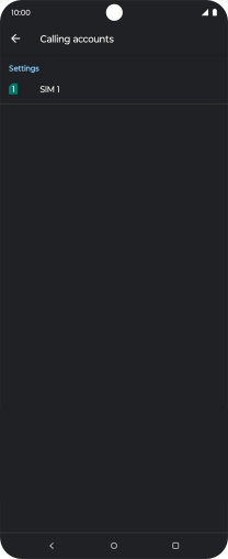 Press the name of the SIM.