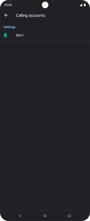 Press the name of the SIM.