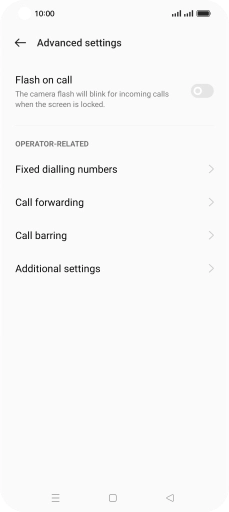 Press Call forwarding.