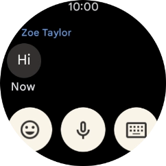Press the microphone icon and follow the instructions on the screen to record and send the required reply.