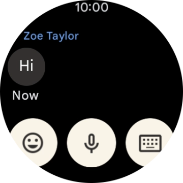 Press the microphone icon and follow the instructions on the screen to record and send the required reply.