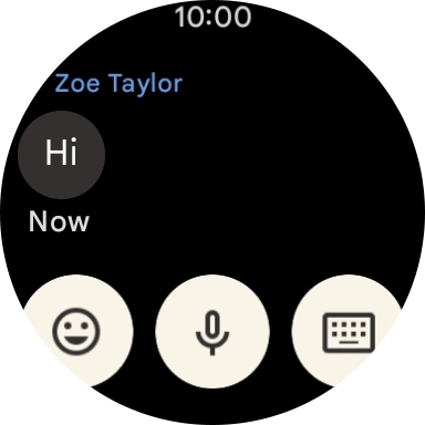 Press the microphone icon and follow the instructions on the screen to record and send the required reply.