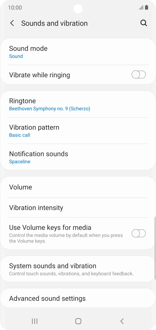 Press the Home key to return to the home screen.
