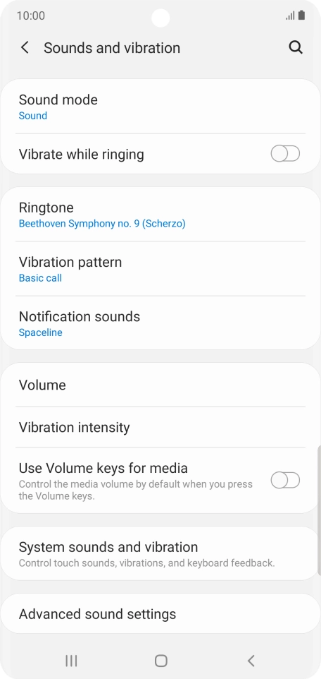 Press the Home key to return to the home screen.