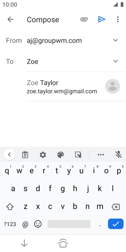 Press the required contact.