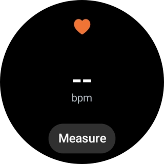 Press Measure and wait while the smartwatch measures your heart rate.