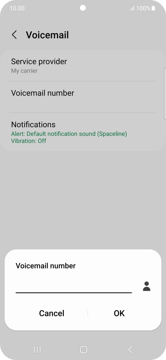 Key in +447953222222 and press OK.