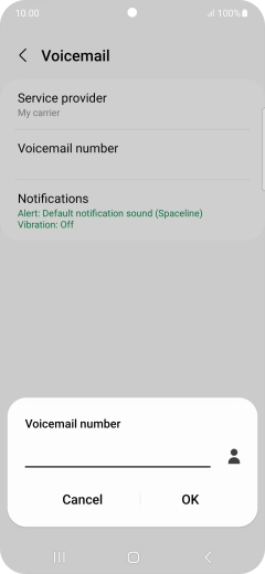 Key in +447953222222 and press OK.