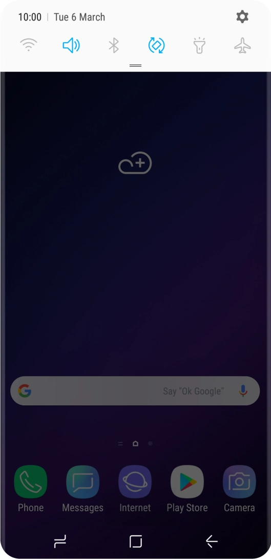 Press the settings icon.