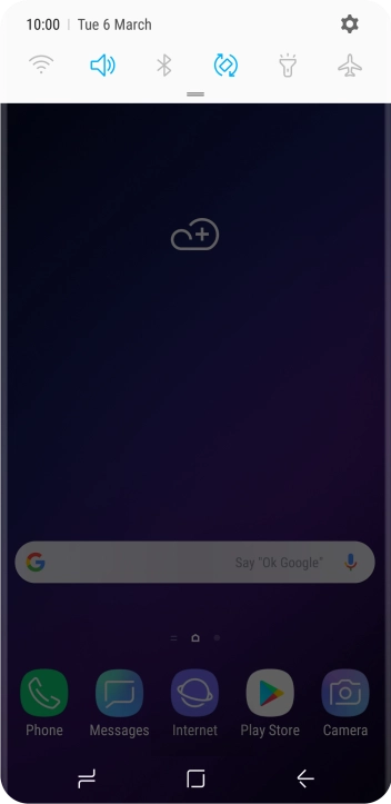 Press the settings icon.
