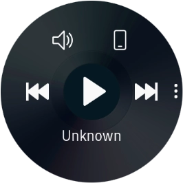 Press the storage device icon to select audio file playback from your smartwatch or your phone.