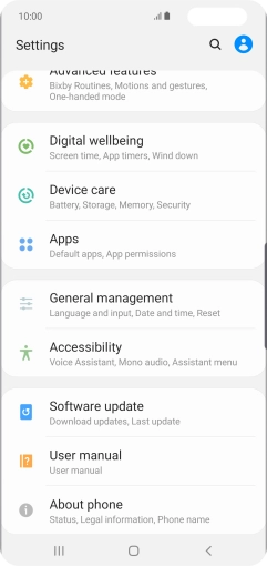 Press Software update.
