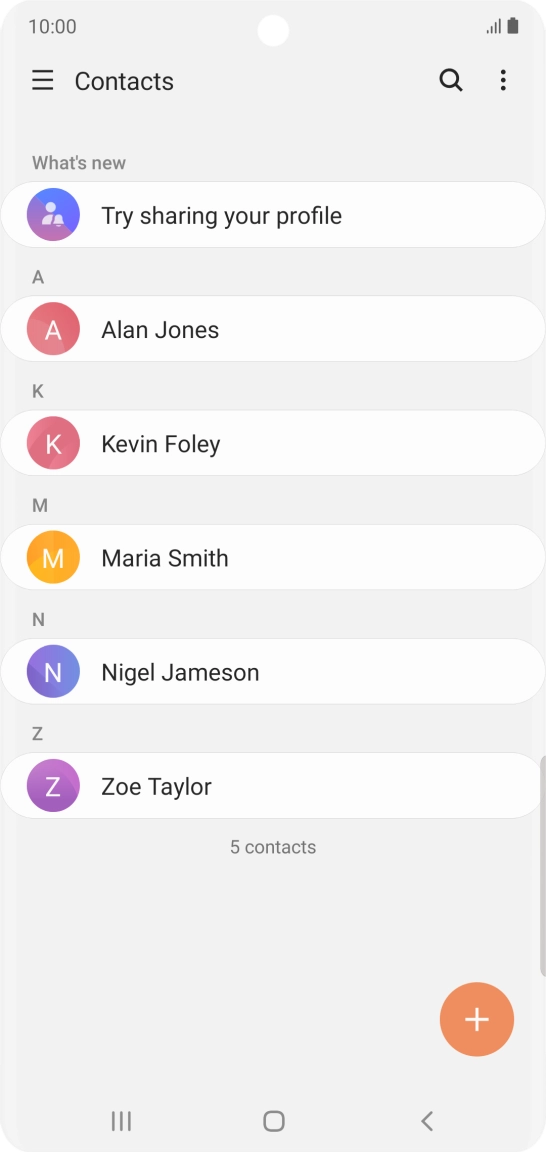 Slide your finger right starting from the left side of the screen.