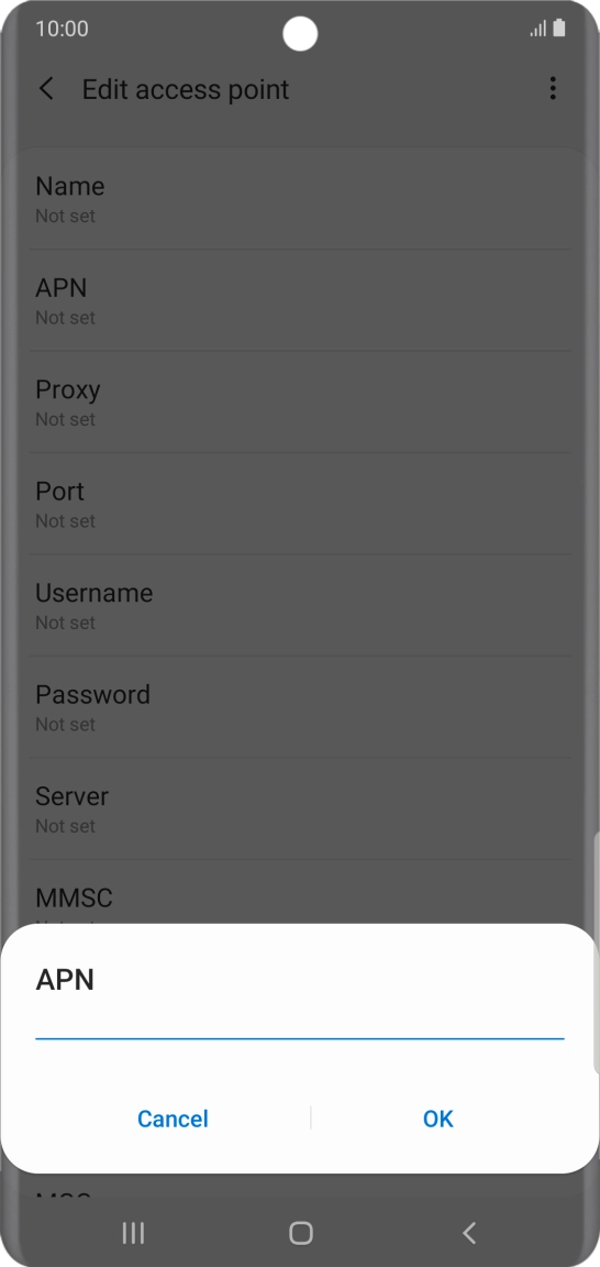 Key in everywhere and press OK.
