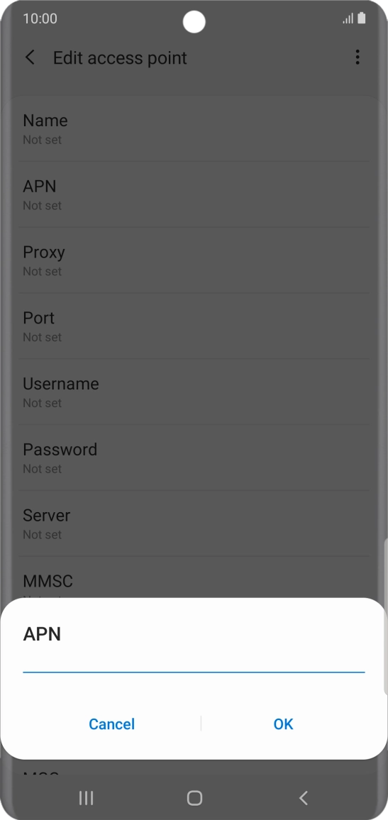 Key in everywhere and press OK.