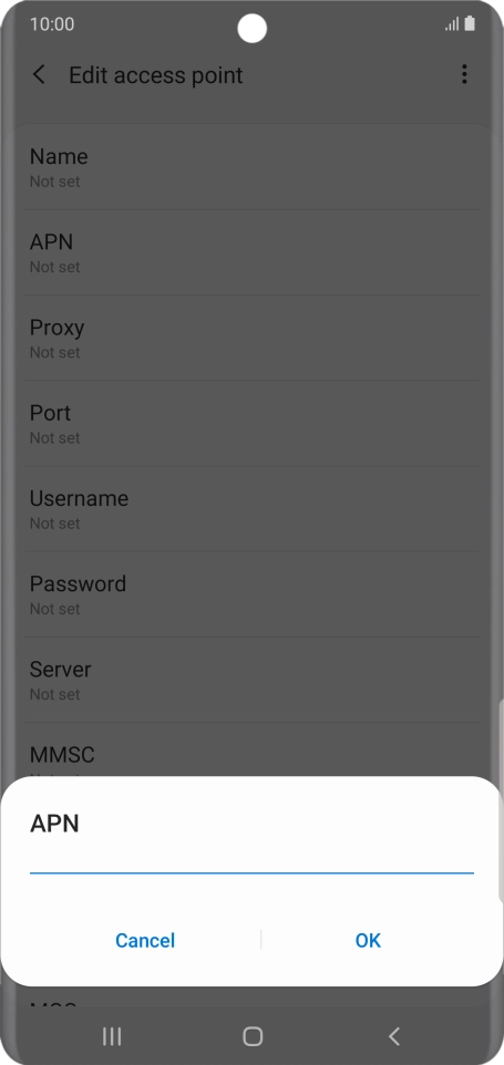 Key in everywhere and press OK.